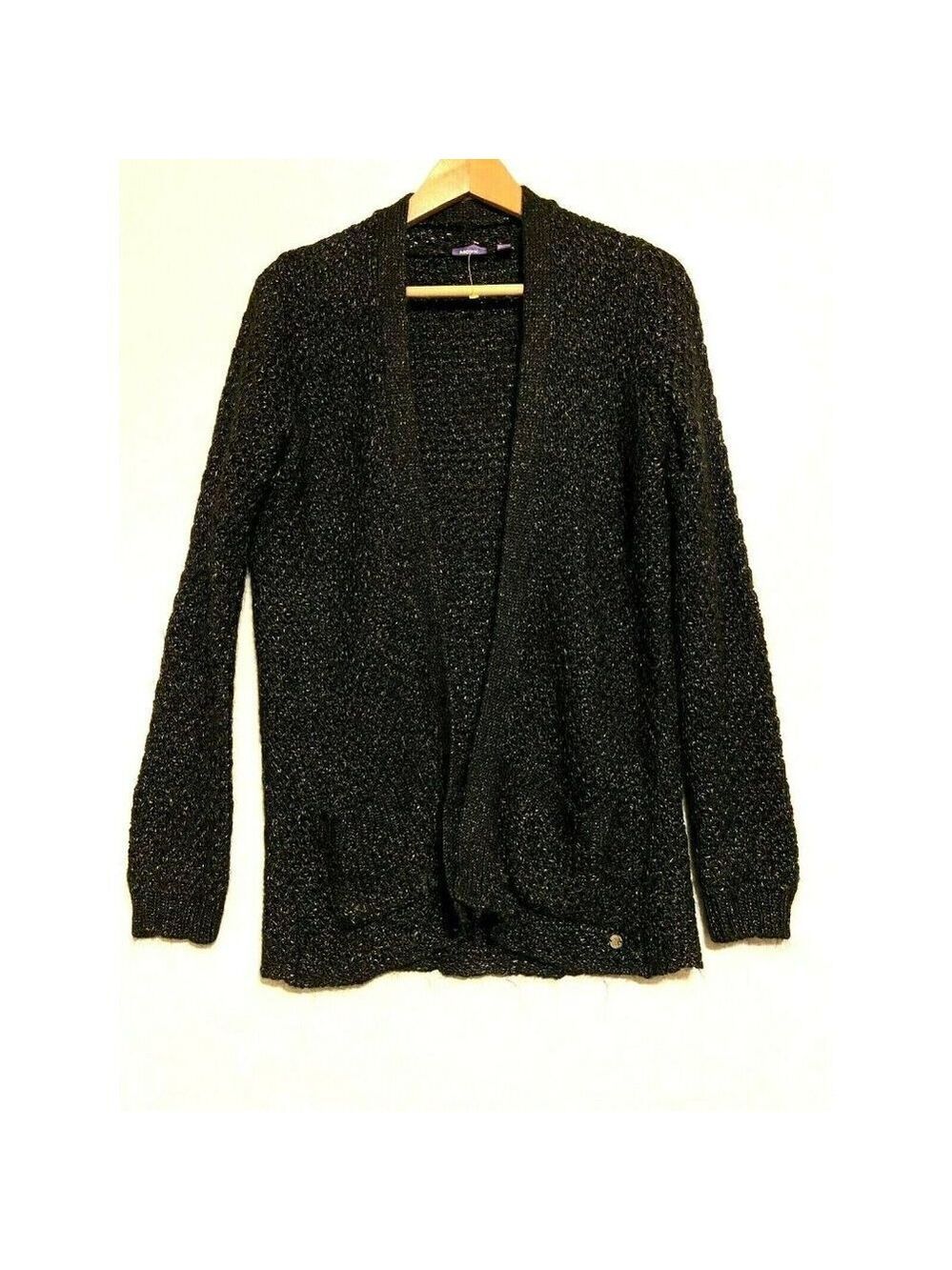 Mexx Women's Salt&Pepper Front Open Cardigan Sweater Size S